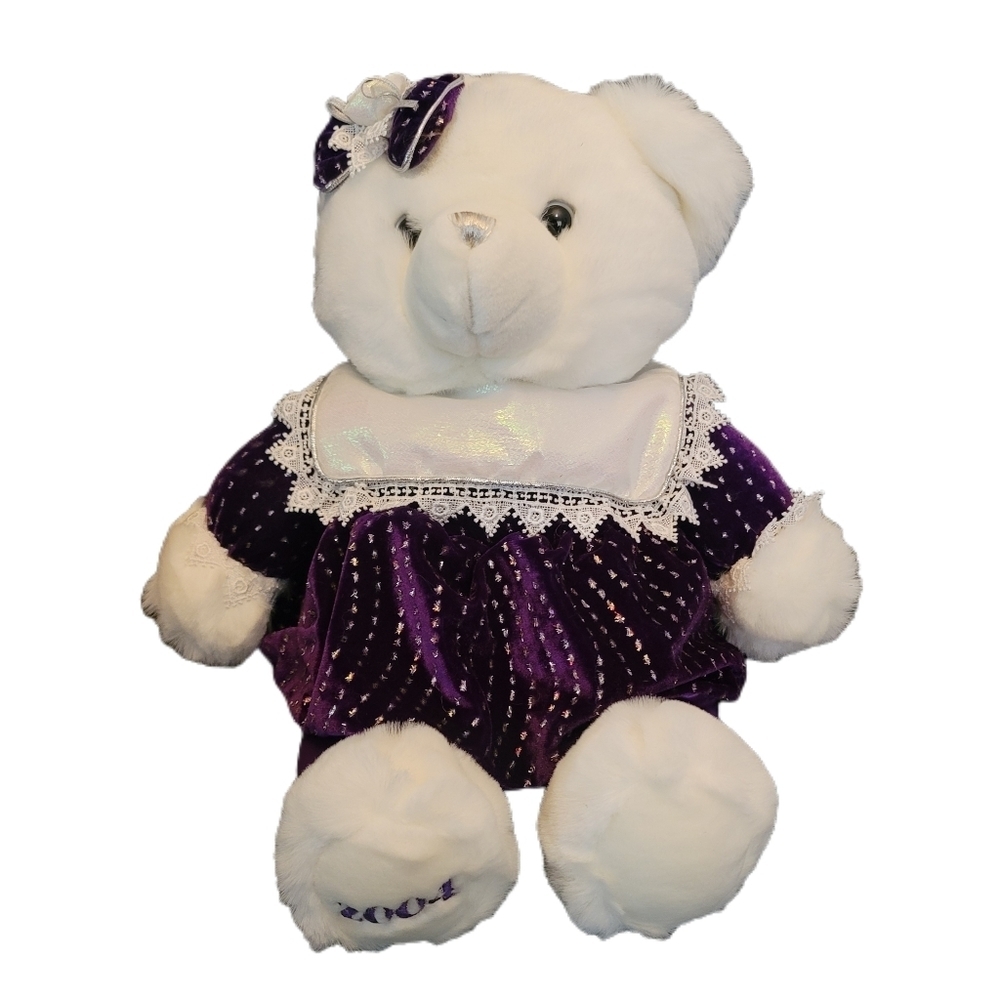 Dan Dee Snowflake Teddy 2004 Plush 23" Christmas Girl Collectors  Edition